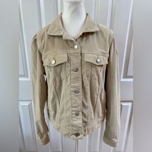 Gap Tan Corduroy Button Up Lightweight Jacket Size L